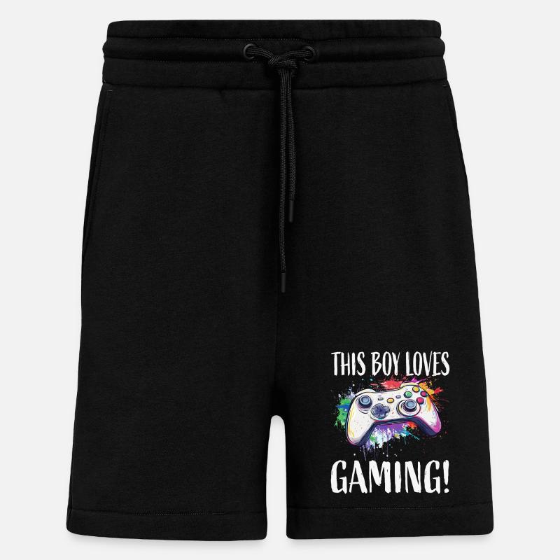 This Boy Loves Gaming - Shorts - made by SPREAD - SOLID BLACK