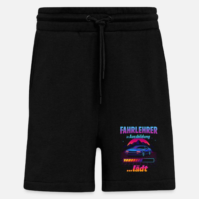 Driving instructor in training Neon - Shorts - made by SPREAD - SOLID BLACK