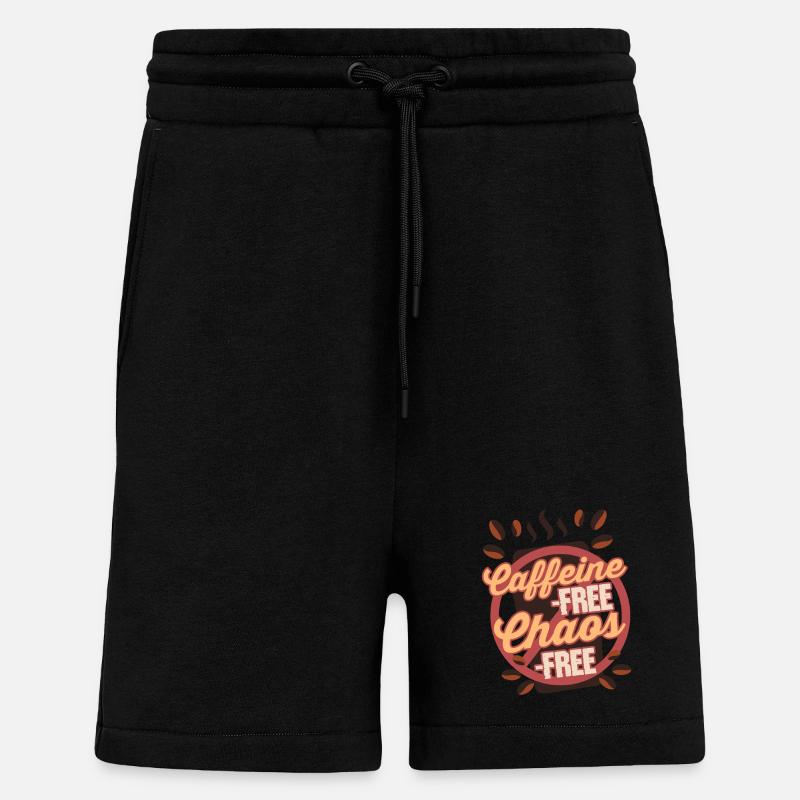 Coffee withdrawal decaffeinated ex-coffee drinker - Shorts - made by SPREAD - SOLID BLACK