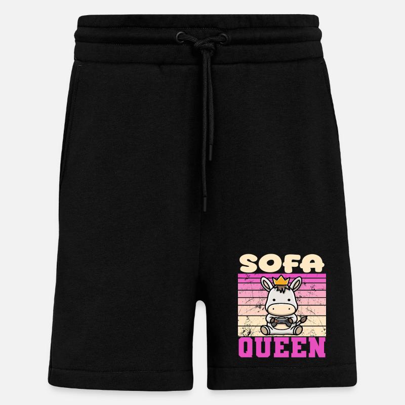Sofa Queen gaming esel - Shorts - made by SPREAD - SOLID BLACK