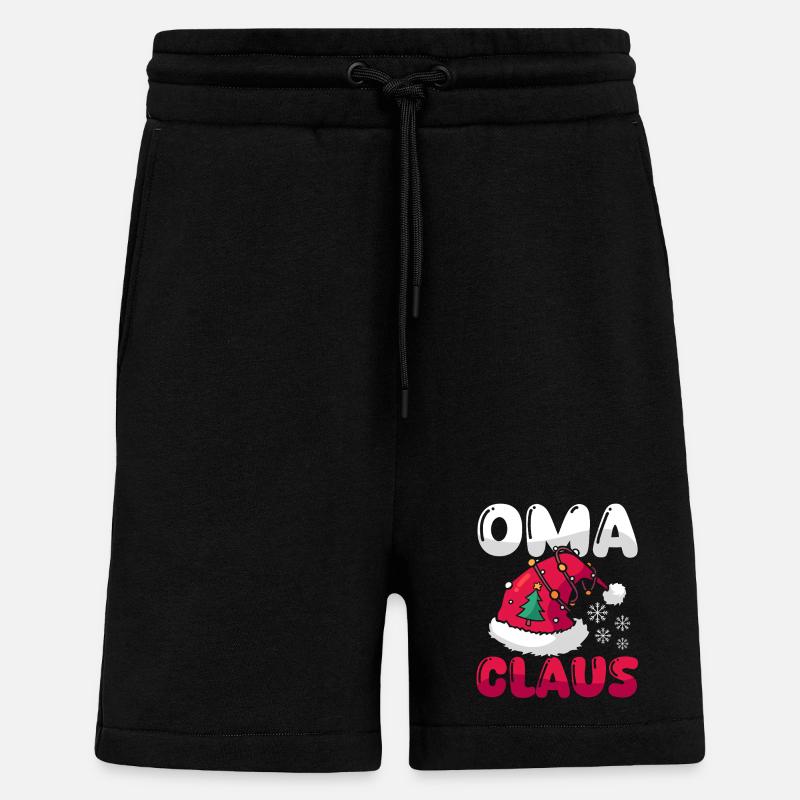 Noël Mère Mère Noël - Short bio décontracté fabriqué en UE - SOLID BLACK
