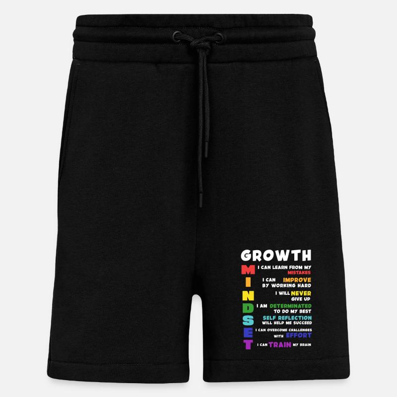 Growth Mindset Acronym Poster - Shorts - made by SPREAD - SOLID BLACK