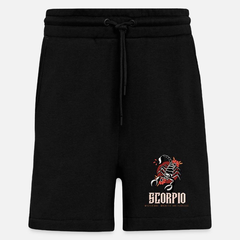 Scorpion - Short bio décontracté fabriqué en UE - SOLID BLACK
