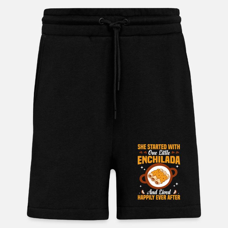 Plat mexicain pour amateurs d’enchiladas - Short bio décontracté fabriqué en UE - SOLID BLACK