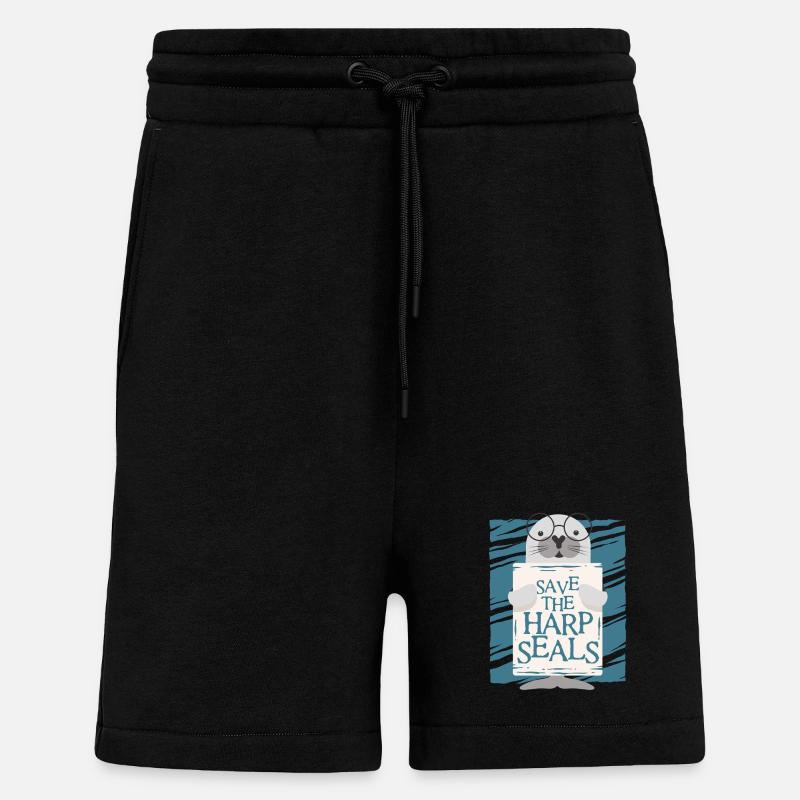 Sattelrobbe Robben Save The Harp Seals - Shorts - made by SPREAD - SOLID BLACK