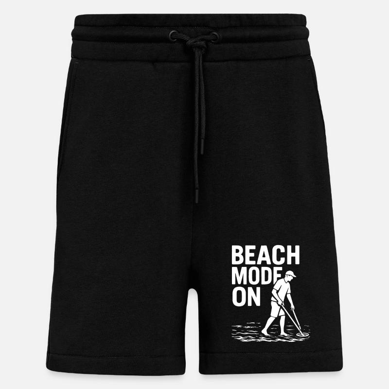 Beach-Modus auf Funny Metal Detecting-Design - Shorts - made by SPREAD - SOLID BLACK