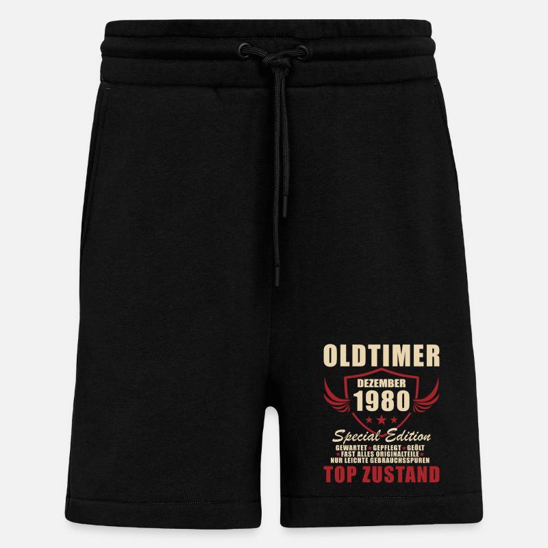 Oldtimer Dezember 1980 Special Edition - Shorts - made by SPREAD - SOLID BLACK