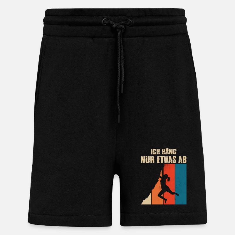 Bouldern Geschenke Klettern Kletterer Boulderer - Shorts - made by SPREAD - SOLID BLACK