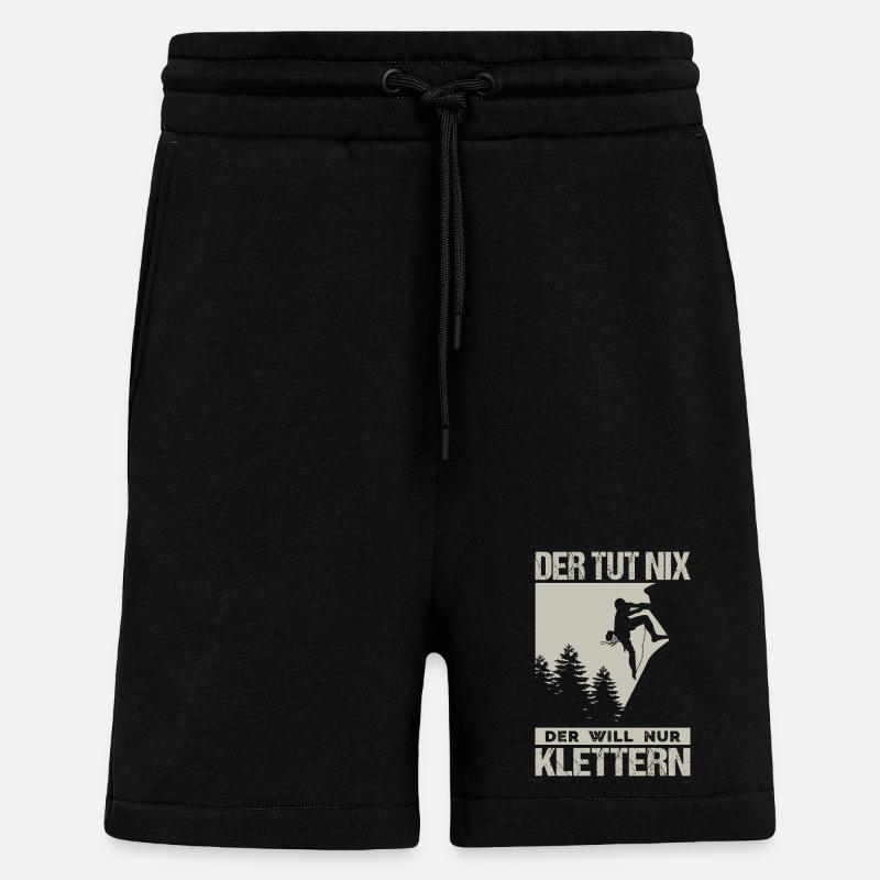 Bouldern Geschenke Klettern Kletterer Boulderer - Shorts - made by SPREAD - SOLID BLACK