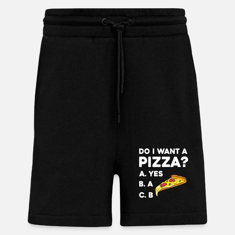 Pizza Frage: Ja oder Nein - Shorts - made by SPREAD - SOLID BLACK