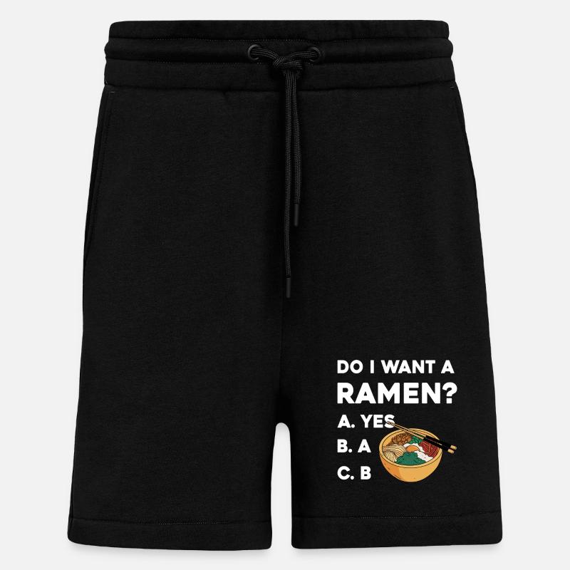 Ramen Wahl Shirt: Yes oder B - Shorts - made by SPREAD - SOLID BLACK