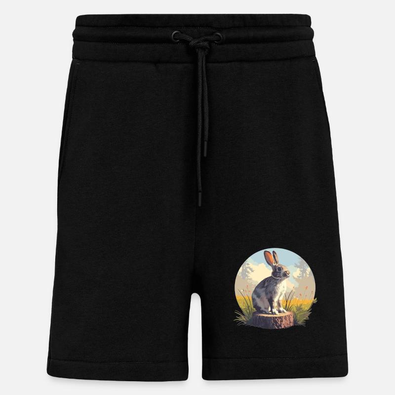 Lapin Lapin - Short bio décontracté fabriqué en UE - SOLID BLACK