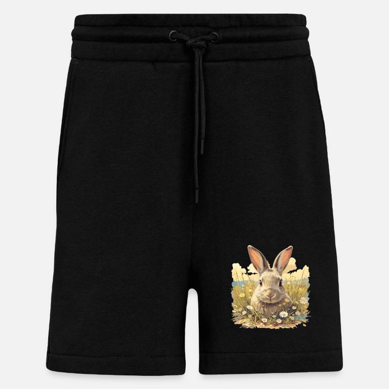 Lapin Lapin - Short bio décontracté fabriqué en UE - SOLID BLACK