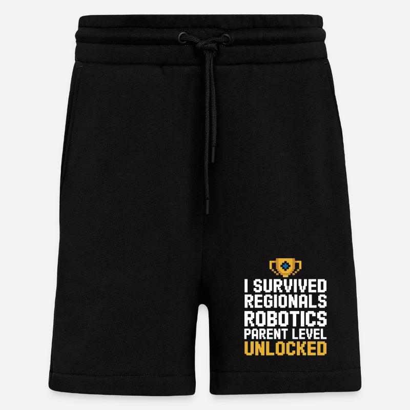 Cadeau Parent de l’équipe Robot - Short bio décontracté fabriqué en UE - SOLID BLACK