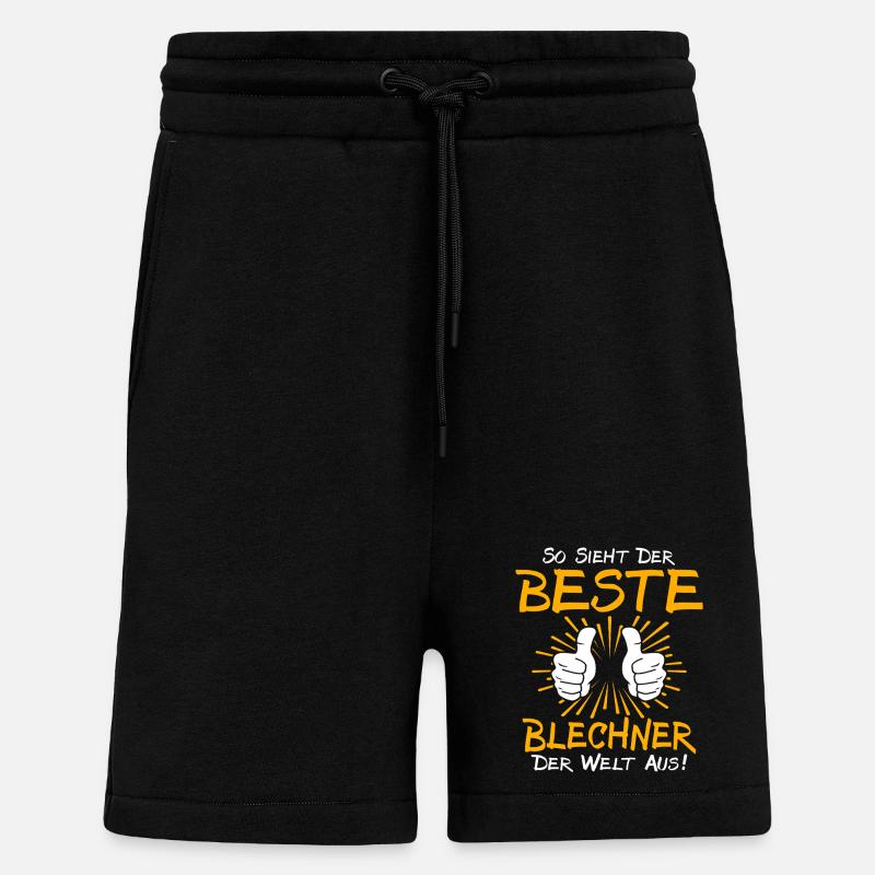 Idée de cadeau Blechner - Short bio décontracté fabriqué en UE - SOLID BLACK