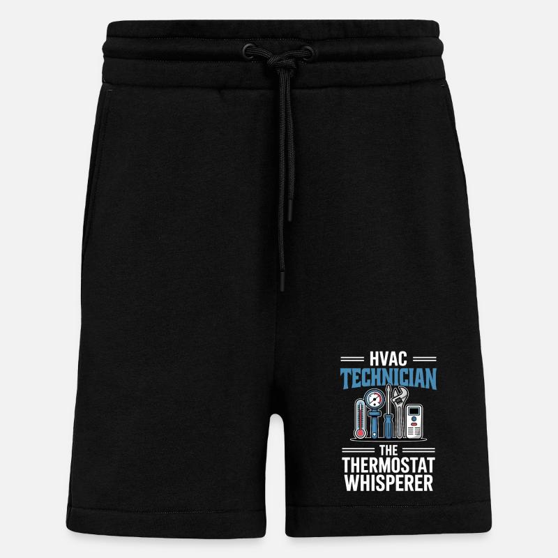 Thermostat Whisperer HVAC Technician Gift - Shorts - made by SPREAD - SOLID BLACK