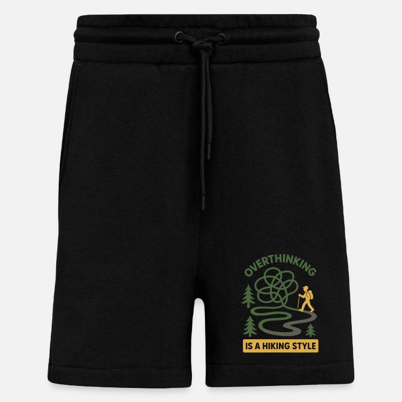 Forest Walk Overthinker Mental Reset - Shorts - made by SPREAD - SOLID BLACK