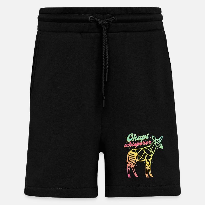Okapi Whisperer - Shorts - made by SPREAD - SOLID BLACK