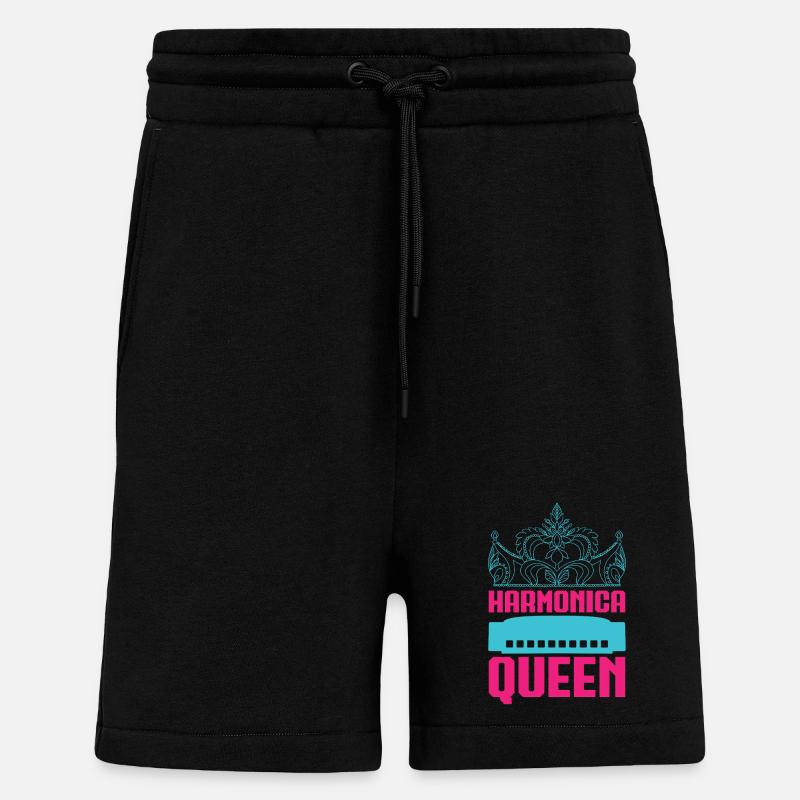Harmonica Drôle Queen Harmonica - Short bio décontracté fabriqué en UE - SOLID BLACK