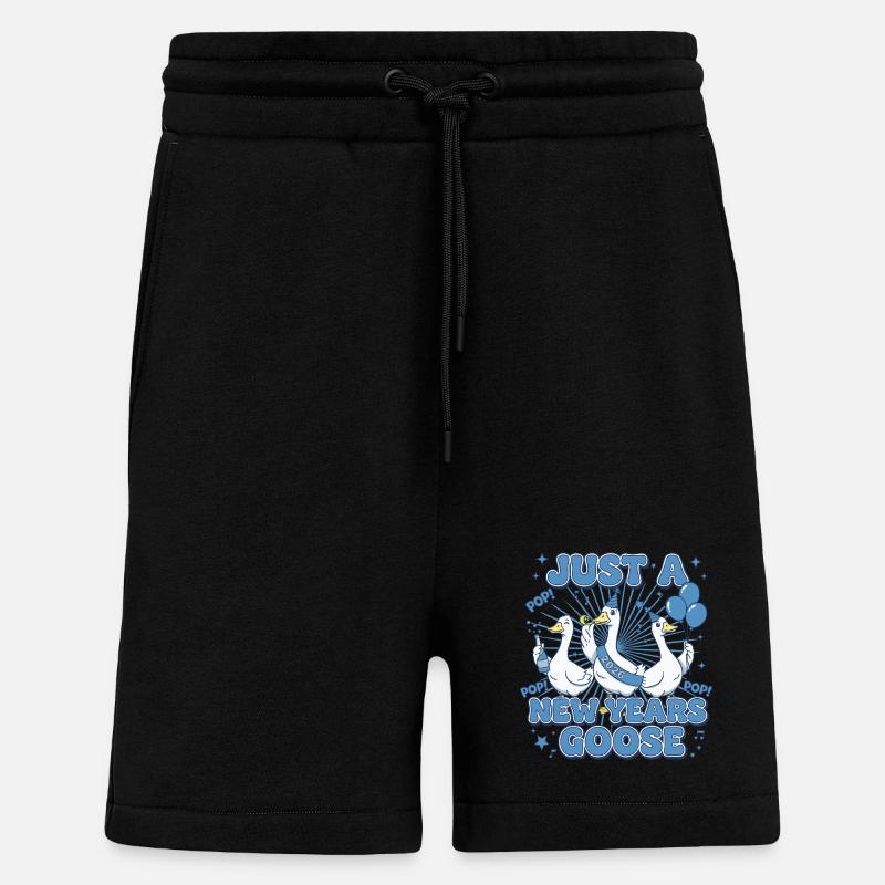 Nur eine Neujahrsgans 2026 Feier - Shorts - made by SPREAD - SOLID BLACK