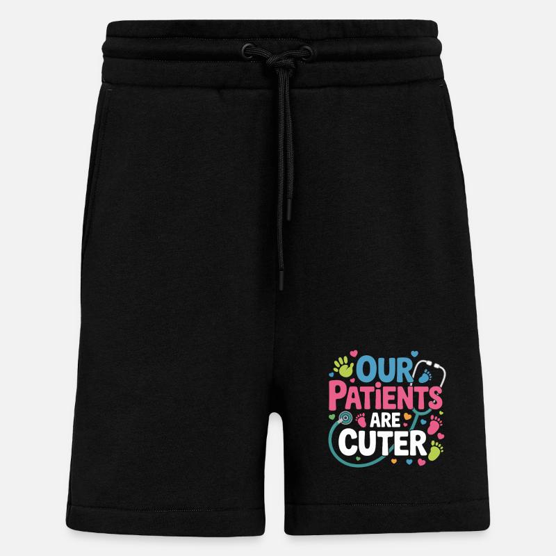 Nos patients sont plus doux - Short bio décontracté fabriqué en UE - SOLID BLACK