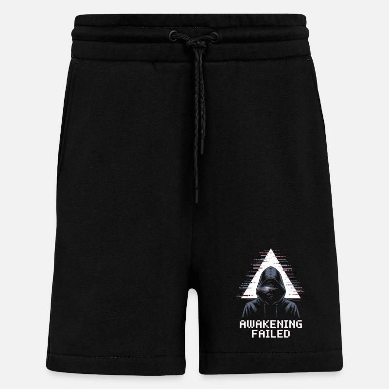 Awakening Failed Glitch im Hacker-Stil - Shorts - made by SPREAD - SOLID BLACK