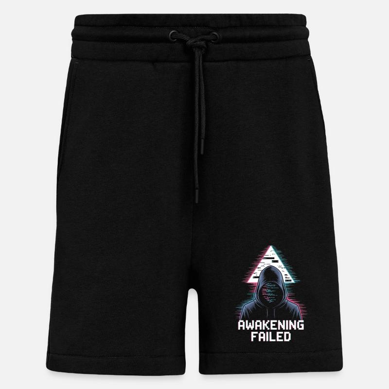 Awakening Failed – Neon Glitch Figur - Shorts - made by SPREAD - SOLID BLACK