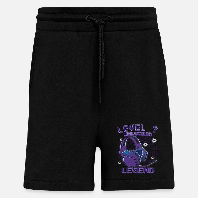 Level Unlocked Kopfhörer Neon - Shorts - made by SPREAD - SOLID BLACK