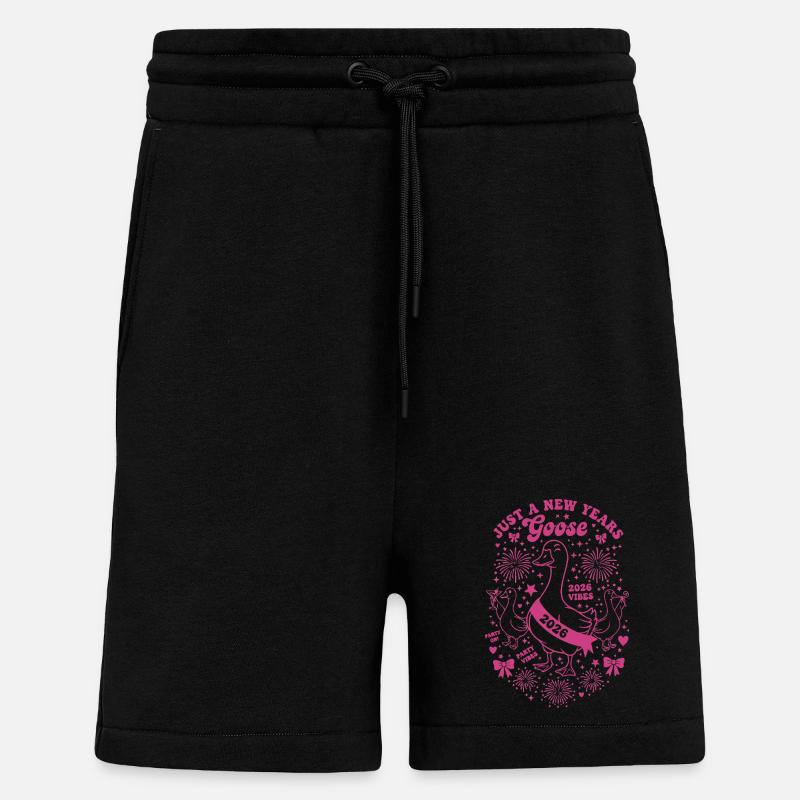 Nur eine Silvester-Gans-Party 2026 - Shorts - made by SPREAD - SOLID BLACK
