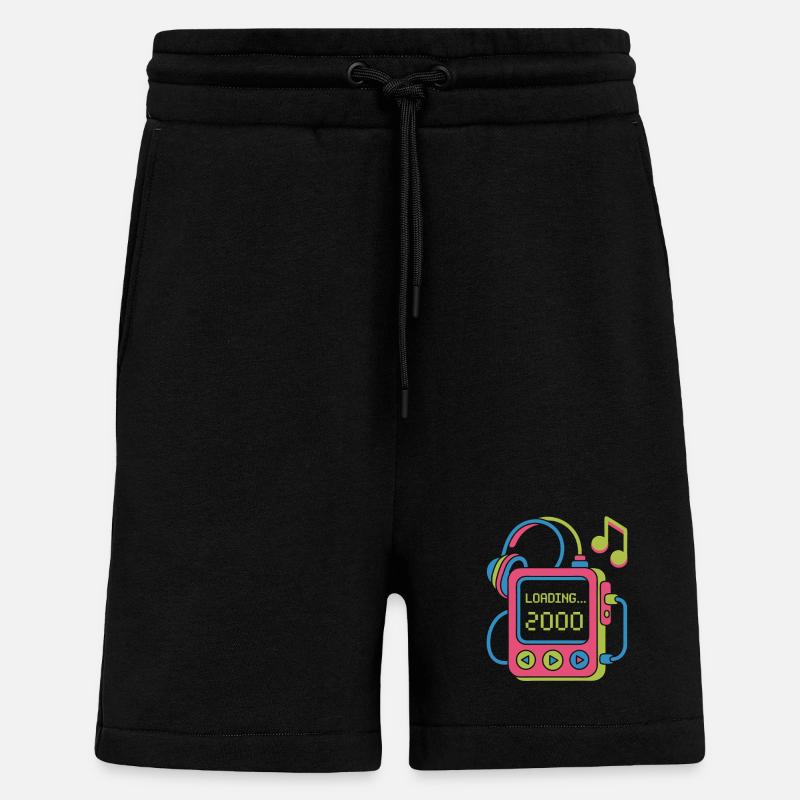 Retro MP3 Player 2000er Musikdesign bunt - Shorts - made by SPREAD - SOLID BLACK