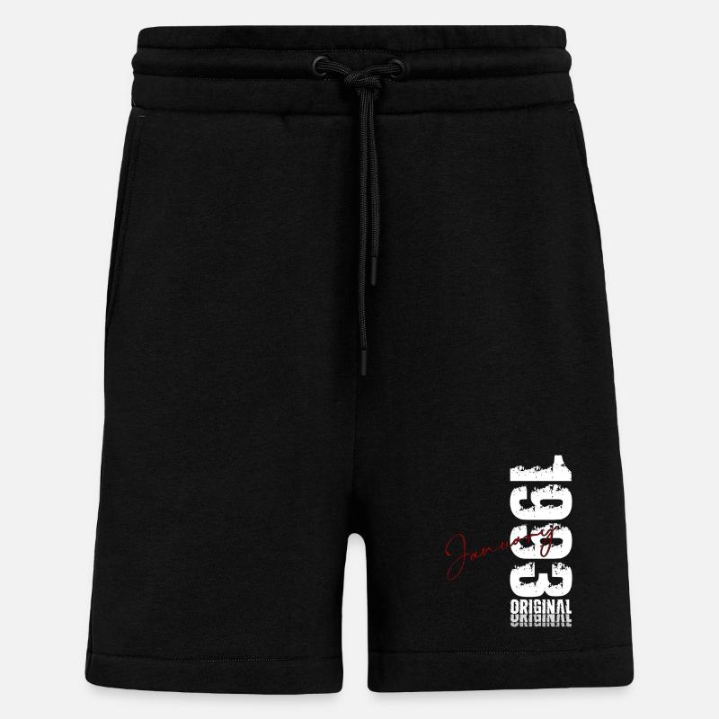 33e anniversaire Original janvier 1993 - Short bio décontracté fabriqué en UE - SOLID BLACK