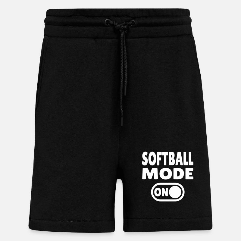 Mode softball activé - Short bio décontracté fabriqué en UE - SOLID BLACK