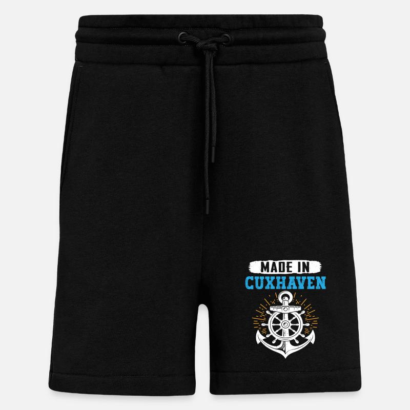 Cuxhaven MADE IN CUXHAVEN Fun - Short bio décontracté fabriqué en UE - SOLID BLACK