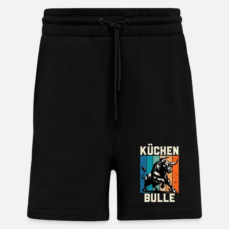 Chef KÜCHENBULLE Chefs Fun - Short bio décontracté fabriqué en UE - SOLID BLACK