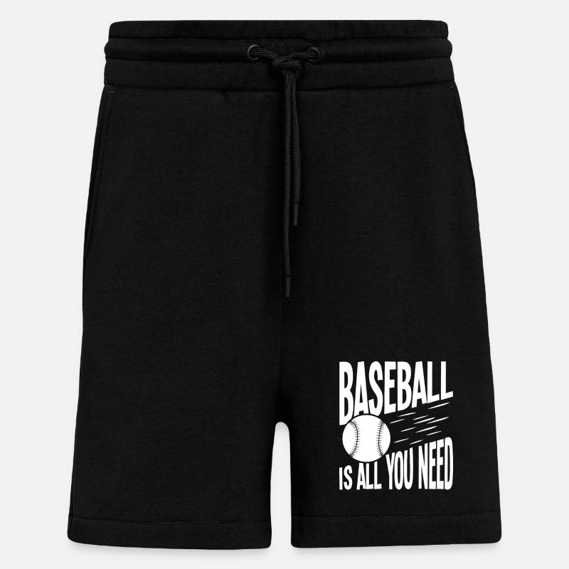 Baseball is all you need - Shorts - made by SPREAD - SOLID BLACK