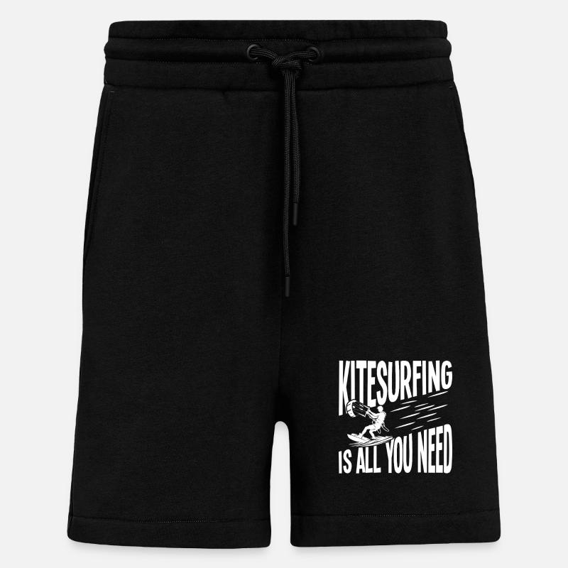 Kitesurfing is all you need - Shorts - made by SPREAD - SOLID BLACK