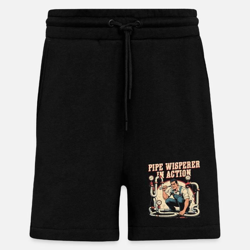 Pipe Layer Pipe Builder Pipe Whisperer - Short bio décontracté fabriqué en UE - SOLID BLACK