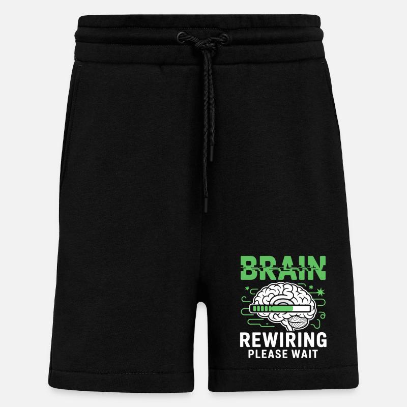 Brain Restart Please Wait - Shorts - made by SPREAD - SOLID BLACK