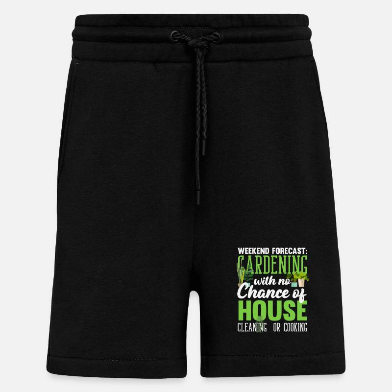 Wochenendvorhersage Pflanzenliebhaber Gärtner - Shorts - made by SPREAD - SOLID BLACK