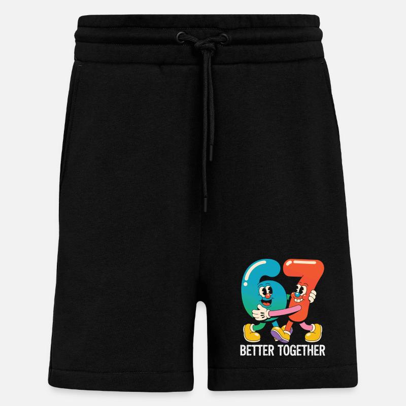 Six and Seven: Better Together - Shorts - made by SPREAD - SOLID BLACK