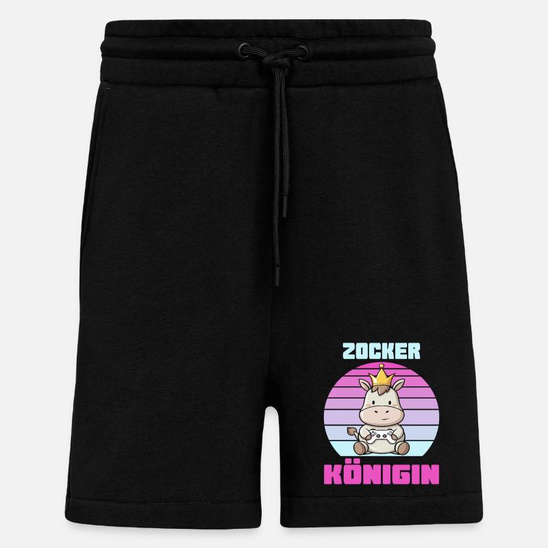 Gioco - Pantaloncini ecologici casual Made in UE - SOLID BLACK