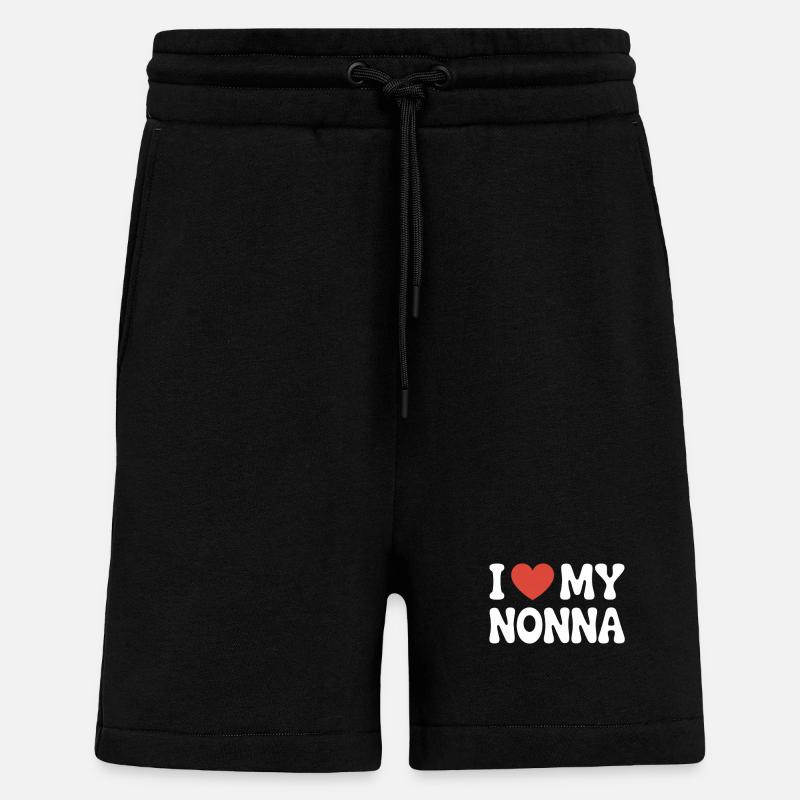 J’aime ma nonna - Short bio décontracté fabriqué en UE - SOLID BLACK