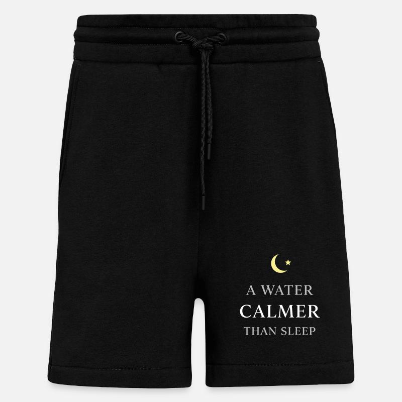 Navigation de nuit avec - Short bio décontracté fabriqué en UE - SOLID BLACK