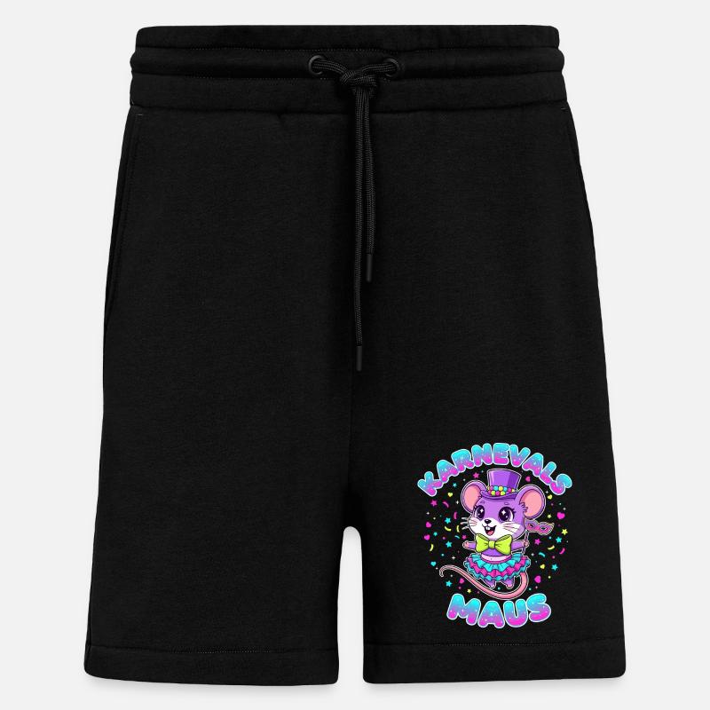 Karnevalsmaus Süß Fasching Kostüm Geschenk Kinder - Shorts - made by SPREAD - SOLID BLACK