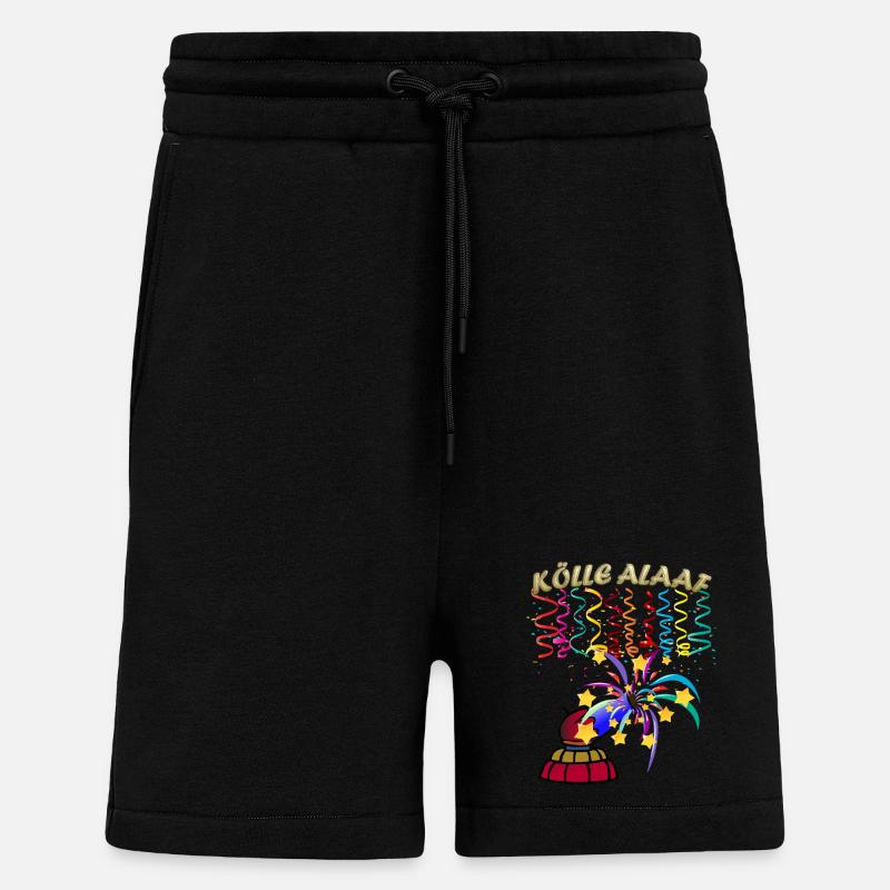 Feux d’artifice Alaaf de Cologne - Short bio décontracté fabriqué en UE - SOLID BLACK
