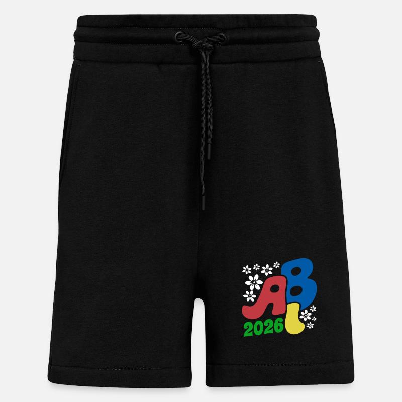 Don rétro Abitur ABI Blossoms 2026 - Short bio décontracté fabriqué en UE - SOLID BLACK