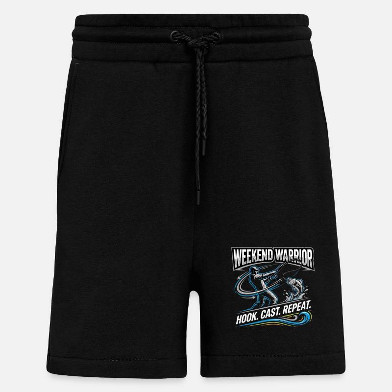 Weekend Warrior Hook Cast Repeat Angler - Shorts - made by SPREAD - SOLID BLACK