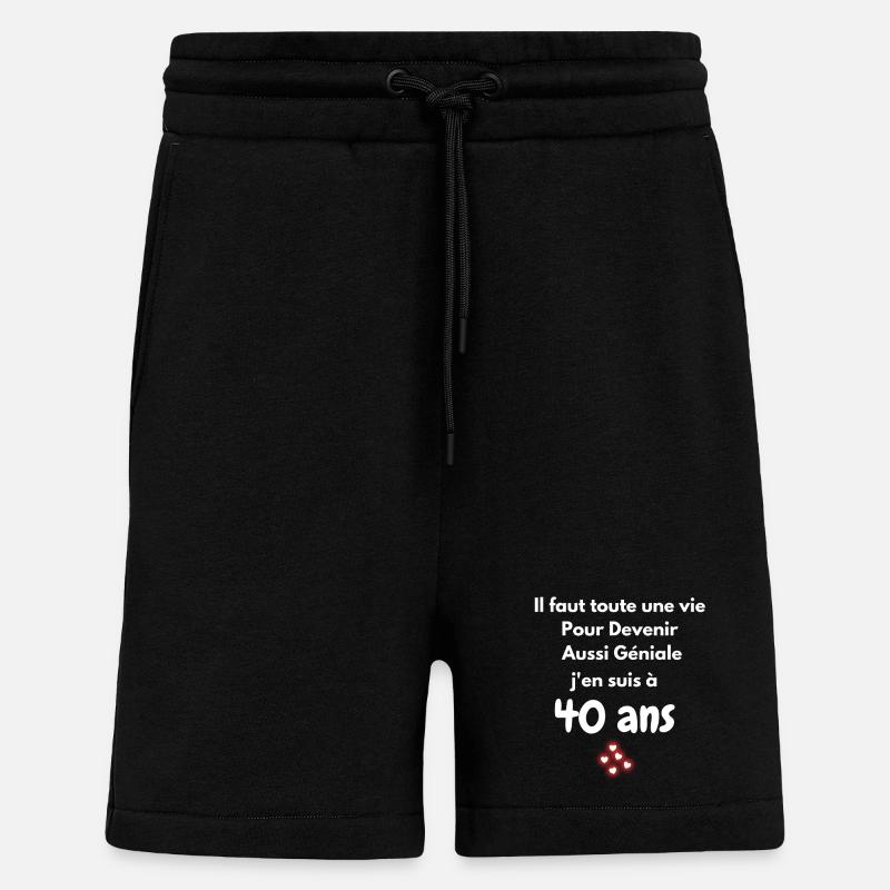Ich bin 40 Jahre alt - Shorts - made by SPREAD - SOLID BLACK