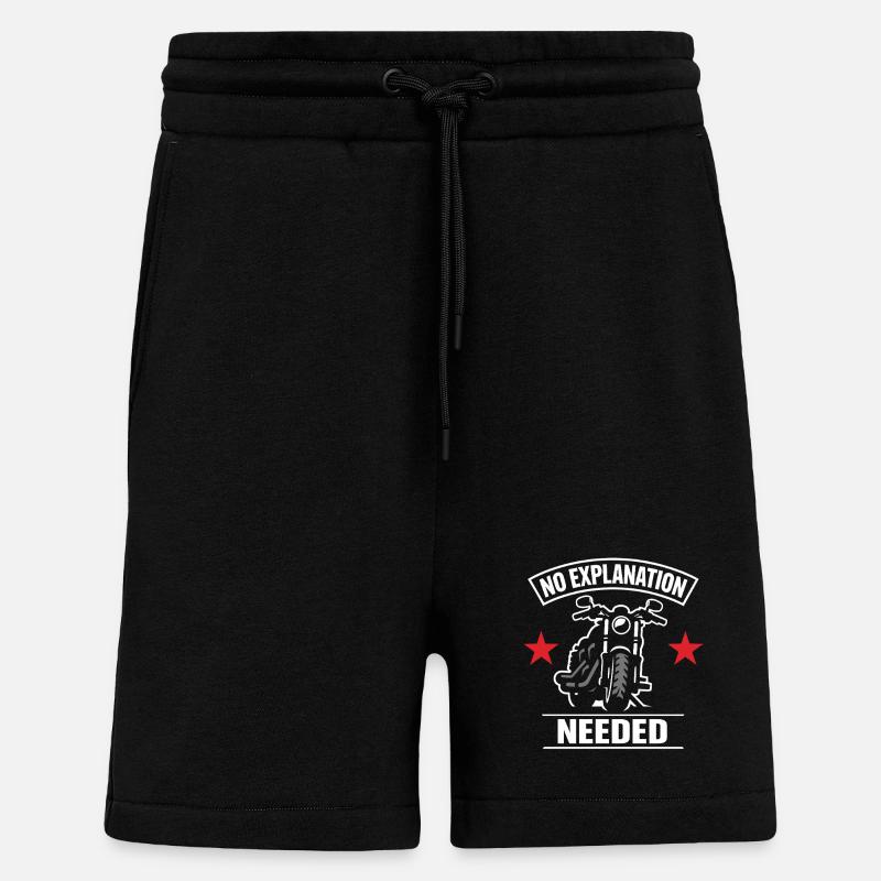 Why we ride motorcycles, - Shorts - made by SPREAD - SOLID BLACK