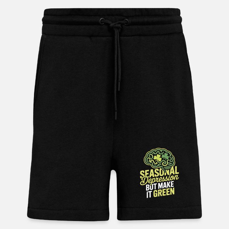 La Saint-Patrick - Short bio décontracté fabriqué en UE - SOLID BLACK
